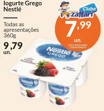 Comercial Zaffari Iogurte Grego Nestle 360g oferta