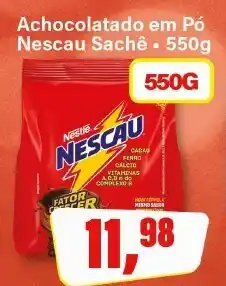Rede Supermarket Achocolatado em Pó Nescau Sachê - 550g oferta