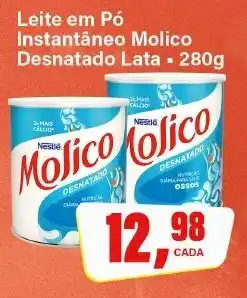 Rede Supermarket Leite em Pó Instantâneo Molico Desnatado Lata - 280g oferta