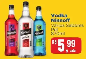 Supermercados Mateus Vodka Ninnoff Vários Sabores Pet 870ml oferta