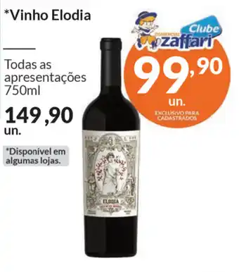 Comercial Zaffari Vinho Elodia 750ml oferta