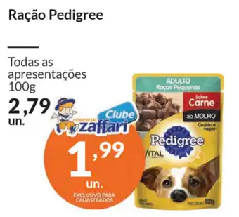 Comercial Zaffari Racao Pedigree 100g oferta