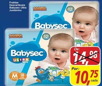Supermercados Guanabara Fraldas Descartaveis Babysec Ultra Jumbinho oferta
