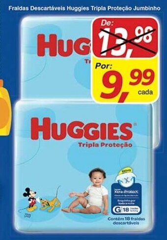 Supermercados Guanabara Fraldas descartaveis Huggies tripla Pretecao Jumbinho oferta