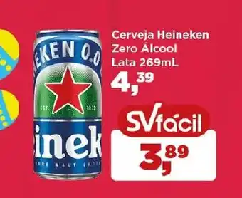 Supermercados São Vicente Cerveja Heineken Zero Alcool Lata 269mL oferta