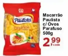 Rossi Supermercado Macarrão Paulista c/ Ovos Parafuso 500g oferta