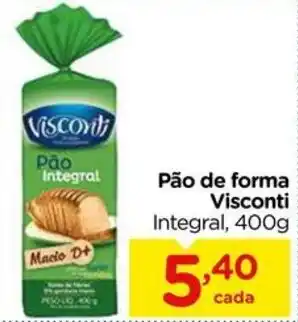 Carrefour Pão de forma Visconti Integral, 400g oferta