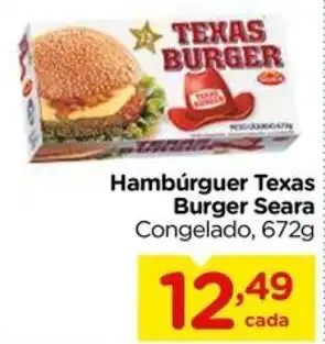 Carrefour Hambúrguer Texas Burger Seara Congelado, 672g oferta