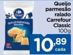Carrefour Queijo parmesão ralado Carrefour Classic 100g oferta