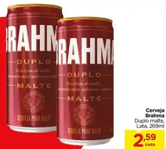 Carrefour Cerveja Brahma Duplo malte, Lata, 269ml oferta