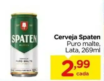 Carrefour Cerveja Spaten Puro malte, Lata, 269ml oferta