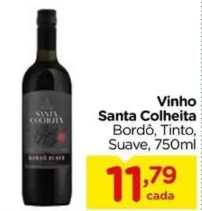 Carrefour Vinho Santa Colheita Bordô, Tinto, Suave, 750ml oferta