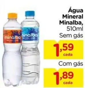 Carrefour Água Mineral Minalba, 510ml Sem gás oferta