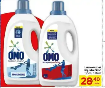 Carrefour Lava-roupas líquido Omo Tipos, 3 litros oferta