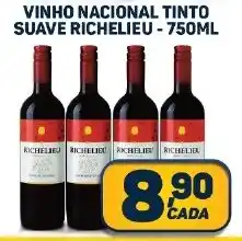 Dom Atacadista VINHO NACIONAL TINTO SUAVE RICHELIEU - 750ML oferta