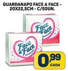 Dom Atacadista GUARDANAPO FACE A FACE - 20X22,5CM - C/50UN. oferta