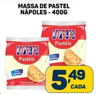 Dom Atacadista MASSA DE PASTEL NÁPOLES-400G oferta