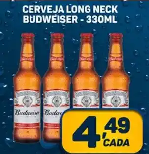 Dom Atacadista CERVEJA LONG NECK BUDWEISER - 330ML oferta