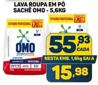 Dom Atacadista LAVA ROUPA EM PÓ SACHÊ OMO-5,6KG oferta
