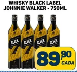 Dom Atacadista WHISKY BLACK LABEL JOHNNIE WALKER - 750ML oferta