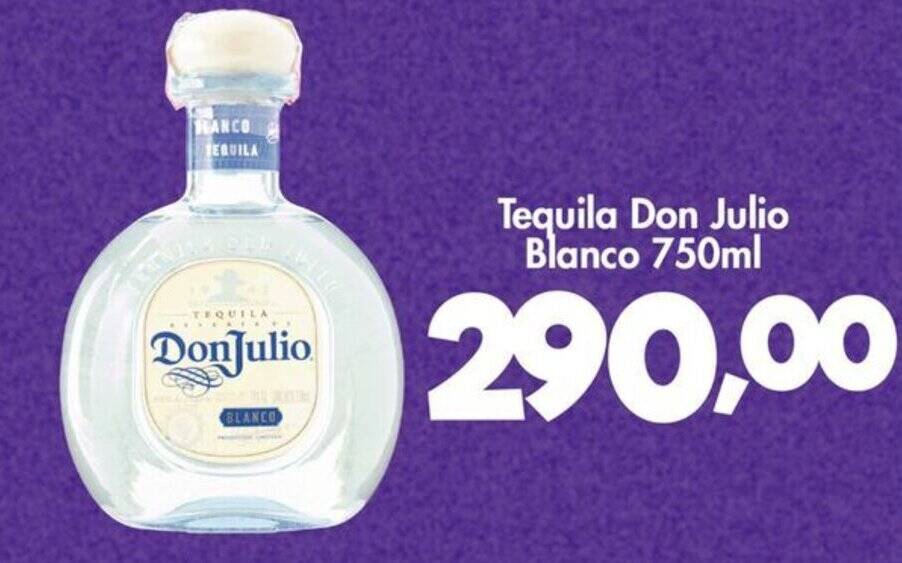 Tequila Don Julio Blanco 750ml oferta na Confiança Supermercados
