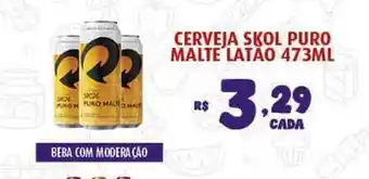 Bahamas Supermercados Cerveja Skol Puro Malte Latao 473ml oferta
