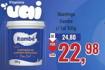 Supermercados BH Manteiga Itambé c/ Sal 500g oferta