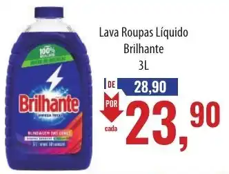 Supermercados BH Lava Roupas Líquido Brilhante 3L oferta