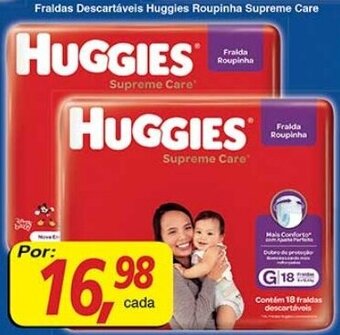 Supermercados Guanabara Fraldas Descartaveis Huggies Roupinha Supreme care oferta