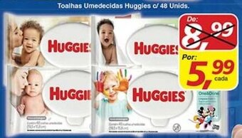 Supermercados Guanabara Toalhas Umedecidas Huggies c/48 unids. oferta