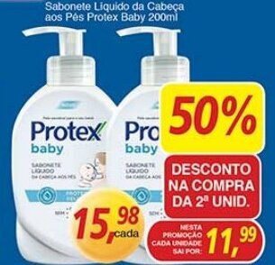 Supermercados Guanabara Sabonete Liquido da Cabeca aos Pes Protex Baby Refil 200ml oferta