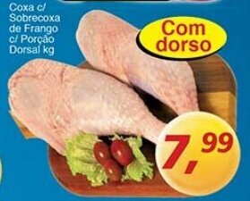 Supermercados Guanabara Coxa c/ Sobrecoxa de Frango c/ Porcao Dorsal 1kg oferta