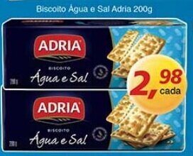 Supermercados Guanabara Biscoito Agua e Sal Adria 200g oferta