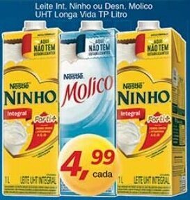 Supermercados Guanabara Leite Int. Ninho ou Desn. Molico UHT Longa Vida Tp 1L oferta