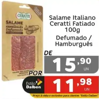 Supermercado Dalben Salame Italiano Ceratti Fatiado 100g oferta