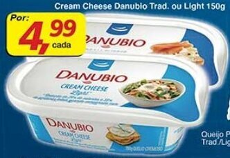 Supermercados Guanabara Cream Cheese Danubio Trad. Ou Light 150g oferta