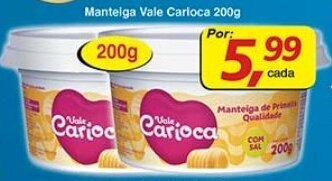 Supermercados Guanabara Manteiga Vale Carioca 200g oferta