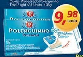 Supermercados Guanabara Queijo Processado Polenguinho Trad/ Light c/8 unids. 136g oferta