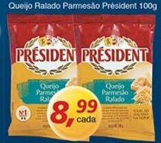 Supermercados Guanabara Queijo Ralado Parmesao President 100g oferta