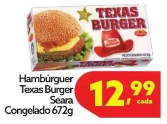 Supermercado Vitorino Hambúrguer Texas Burger Seara Congelado 672g oferta