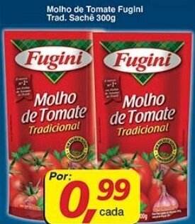 Supermercados Guanabara Molho de Tomate Fugini Trad. sache 300g oferta