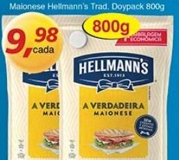 Supermercados Guanabara Maionese Hellmann's Trad. Doypack 800g oferta