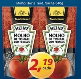 Supermercados Guanabara Molho Heinz Trad. Sache 340g oferta