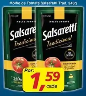 Supermercados Guanabara Molho de Tomate Salsaretti Tradicional 340g oferta