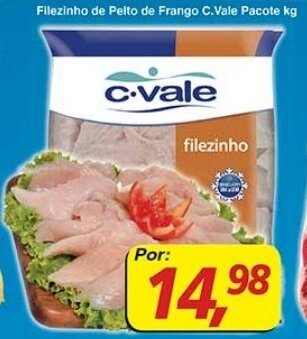 Supermercados Guanabara Filezinho de Peito de Frango C.Vale pacote 1kg oferta