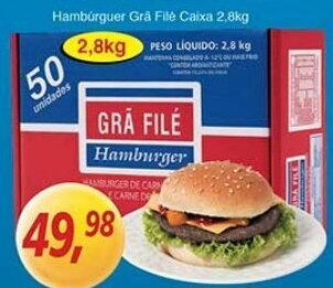 Supermercados Guanabara Hamburguer Gra file Caixa 2.8kg oferta