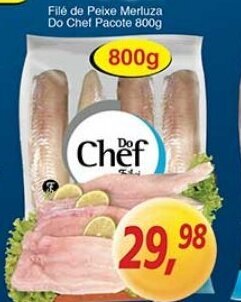 Supermercados Guanabara File de Peixe Merluza Do Chef pacote 800g oferta