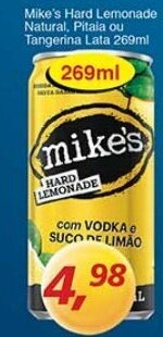 Supermercados Guanabara Mike's Hard lemonade Natural, Pitala ou Tangerina lata 269ml oferta