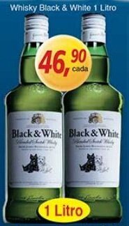 Supermercados Guanabara Whisky Black & White 1L oferta