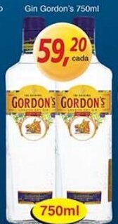 Supermercados Guanabara Gin Gordon's 750ml oferta